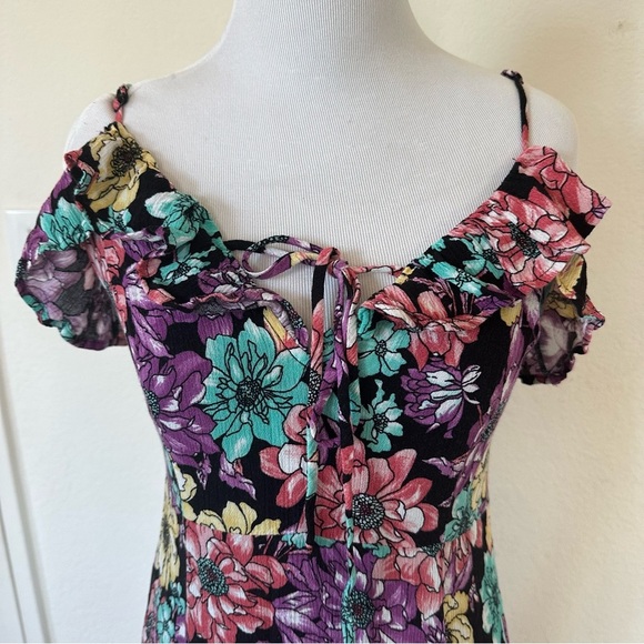 Lulu’s Dynah Black Floral Print Sleeveless Maxi Dress Small - Picture 5 of 17